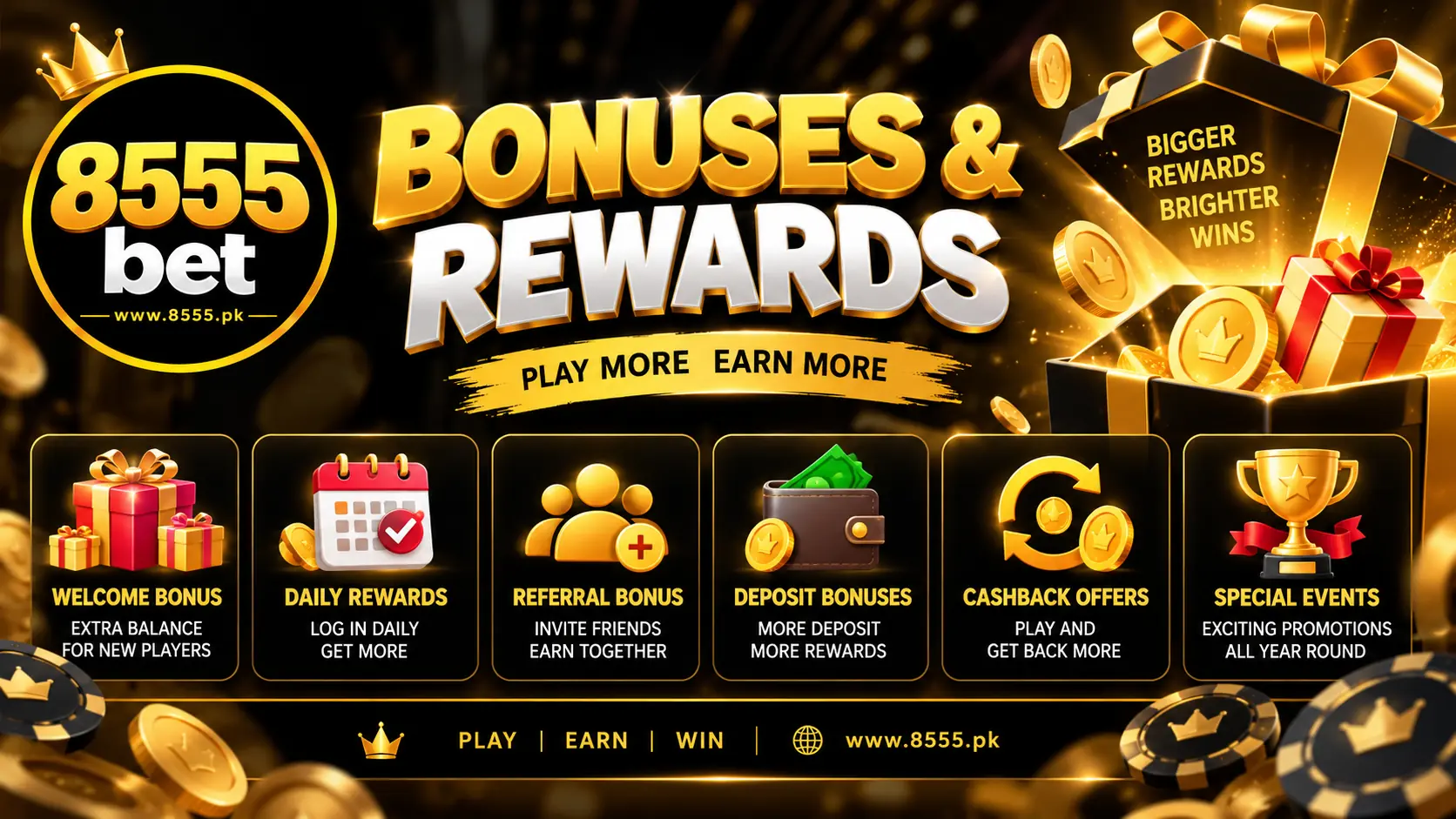 8555 Bonuses and Rewards